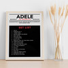 Adele - Concert Setlist Poster Print Canvas Grey Black - Sonderfreifläche Messe - Aug 24th 2024