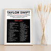 Taylor Swift - Concert Setlist Gig Poster Print Canvas Black White Red - Wembley London England - Aug 20 2024