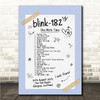 Blink-182 - Concert Setlist Gig Poster Print Canvas Blue Doodle - The OVO Hydro Glasgow Scotland - Aug 30th 2024
