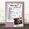 Blink-182 - Concert Setlist Gig Poster Print Canvas Doodle Photo - The OVO Hydro Glasgow Scotland - Aug 30th 2024