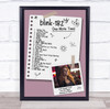 Blink-182 - Concert Setlist Gig Poster Print Canvas Doodle Photo - The OVO Hydro Glasgow Scotland - Aug 30th 2024