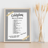 Coldplay - Concert Setlist Gig Poster Print Canvas Grey Tape - Croke Park Dublin Ireland - Sept 2nd 2024