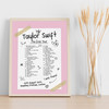 Taylor Swift - Concert Setlist Gig Poster Print Canvas Pink Doodle - Wembley London England - Aug 20 2024