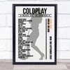 Coldplay - Concert Setlist Gig Poster Print Canvas Female Grey - Croke Park Dublin Ireland - Sept 2nd 2024