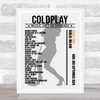 Coldplay - Concert Setlist Gig Poster Print Canvas Female Grey - Croke Park Dublin Ireland - Sept 2nd 2024