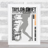 Taylor Swift - Concert Setlist Gig Poster Print Canvas Female Grey - Wembley London England - Aug 20 2024