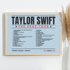 Taylor Swift - Concert Setlist Gig Poster Print Canvas Blue Landscape - Wembley London England - Aug 20 2024