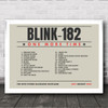 Blink-182 - Concert Setlist Gig Poster Print Canvas Taupe Landscape - The OVO Hydro Glasgow Scotland - Aug 30th 2024