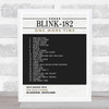 Blink-182 - Concert Setlist Gig Poster Print Canvas Black Grey - The OVO Hydro Glasgow Scotland - Aug 30th 2024