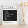 Adele - Concert Setlist Poster Print Canvas Black Grey - Sonderfreifläche Messe - Aug 24th 2024