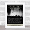 Blink-182 - Concert Setlist Gig Poster Print Canvas Silhouette Music Concert - The OVO Hydro Glasgow Scotland - Aug 30th 2024