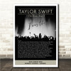 Taylor Swift - Concert Setlist Gig Poster Print Canvas Silhouette Music Concert - Wembley London England - Aug 20 2024