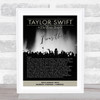 Taylor Swift - Concert Setlist Gig Poster Print Canvas Silhouette Music Concert - Wembley London England - Aug 20 2024