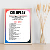 Coldplay - Concert Setlist Gig Poster Print Canvas Retro Blue - Croke Park Dublin Ireland - Sept 2nd 2024