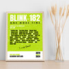 Blink-182 - Concert Setlist Gig Poster Print Canvas Bright Green - The OVO Hydro Glasgow Scotland - Aug 30th 2024