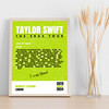 Taylor Swift - Concert Setlist Gig Poster Print Canvas Bright Green - Wembley London England - Aug 20 2024