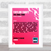 Taylor Swift - Concert Setlist Gig Poster Print Canvas Bright Pink - Wembley London England - Aug 20 2024