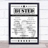 Busted - Concert Setlist Poster Print Canvas - The OVO Hydro, Glasgow, Scotland - October 1st 2023