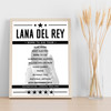 Lana Del Rey - Concert Setlist Poster Print Canvas - Roundhouse, London, England - September 25th 2012
