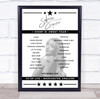 Sabrina Carpenter - Concert Setlist Poster Print Canvas - Co-op Live, Manchester, England - March 14th 2025