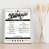 The Darkness - Concert Setlist Poster Print Canvas - Cardiff International Arena, Cardiff, Wales - 28th January 2023