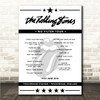 The Rolling Stones Concert Setlist Poster Print Canvas - Any Date, Gig, Venue