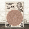 Vintage Instruments Vinyl Record Any Song Lyric Personalised Music Art Print