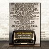 Neil Diamond Girl You'll Be A Woman Soon Vintage Radio Typography Music Song Lyric Art Print