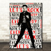 Elvis Presley Jailhouse Rock Punk Wording Music Song Lyric Wall Art Print