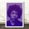 Jimi Hendrix Purple Haze Face s Violet Music Song Lyric Wall Art Print