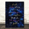 Coldplay Yellow Galaxy Stars Script Music Song Lyric Wall Art Print