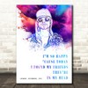 Nirvana Lithium Colour Splash Music Song Lyric Wall Art Print