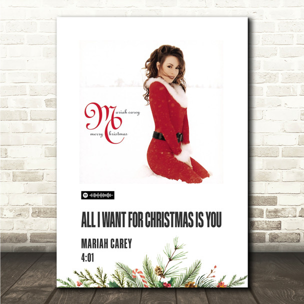 Mariah Carey All I Want For Christmas is you Christmas Single Polaroid Music Art Print