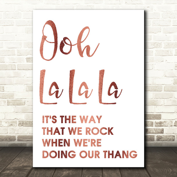 Rose Gold The Fugees Ooh La La La Song Lyric Quote Print