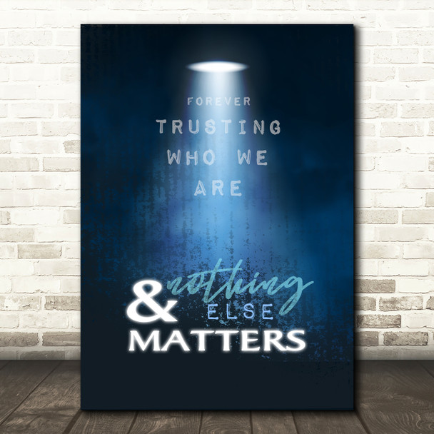 Metallica Nothing Else Matters Distressed Lighting Music Song Lyric Wall Art Print