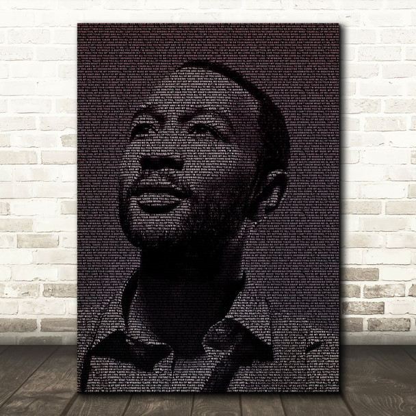 John Legend All Of Me Face s Music Song Lyric Wall Art Print
