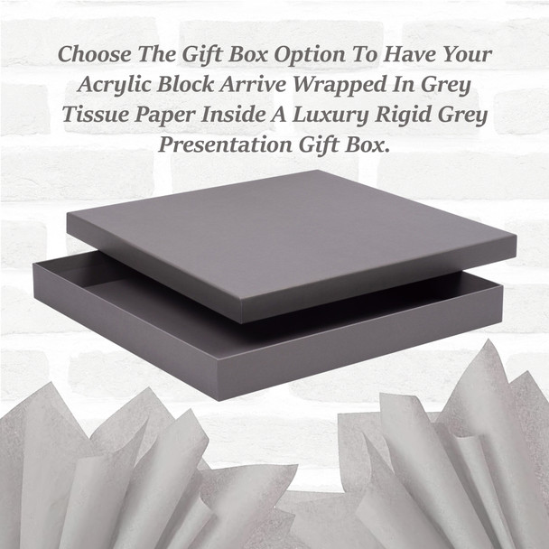 Kissing Couple Romantic Chic Floral Square Any Song Lyric Acrylic Block