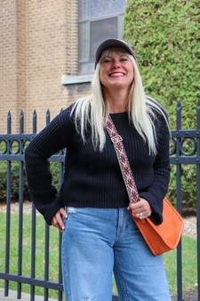 Asha Black Cotton Sweater