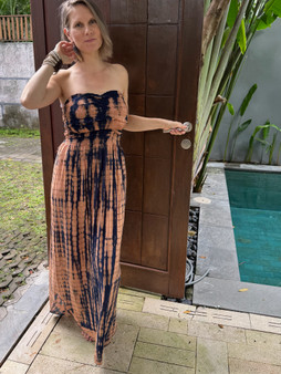 Frill Tube Top Dress