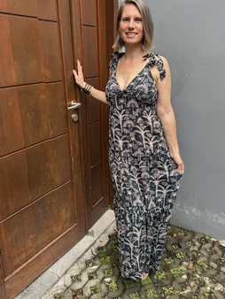 Sumba Print Maxi Dress