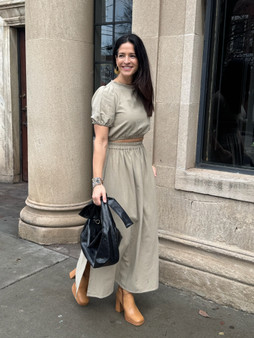 Khaki Willow Top and Skirt Set