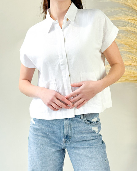 Boxy Button Top