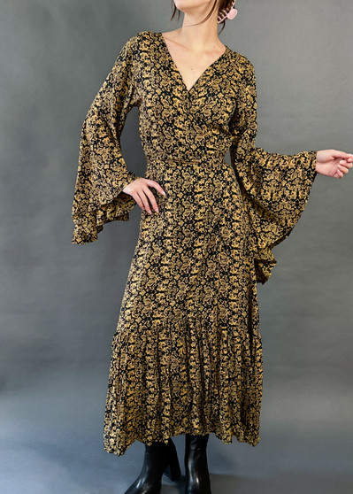 Wrap Gold Dress