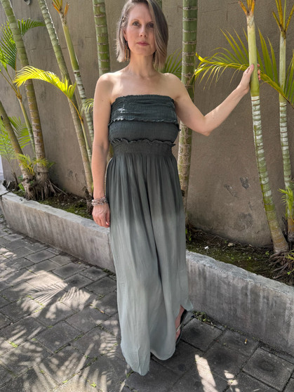 Frill Tube Top Dress