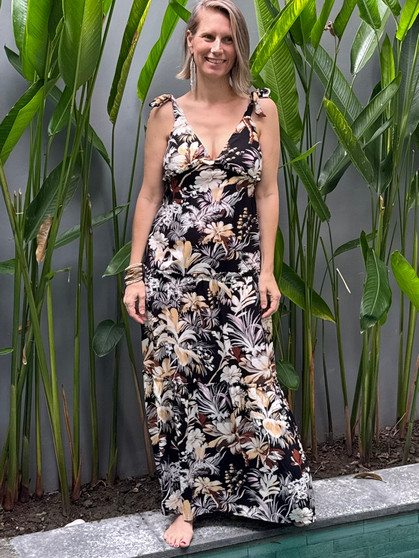 Sumba Print Maxi Dress