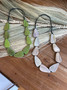 Chunky wood necklace