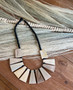 Boho collar wood necklace