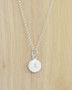 Silver- Stamped Letter Charm