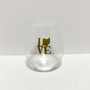 Ohio Love Wine Glass