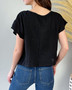 Crop  Cotton Gauze Top